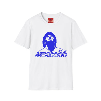 World Cup 2026 - Mexico 86 Soccer Legend T-Shirt — Retro Maradona Style Graphic Tee