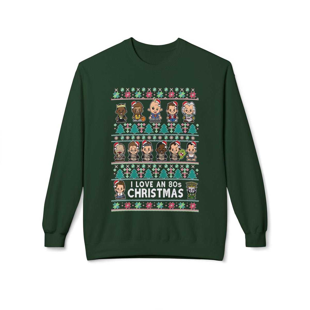 Holiday Character  — Cute Chibi Characters Ugly Crewneck Sweater Design