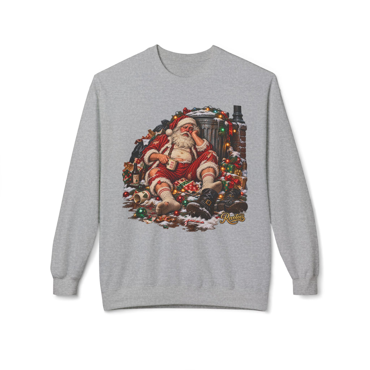 REVOTEES When AI ruins Christmas - Vintage Santa Crewneck Sweatshirt