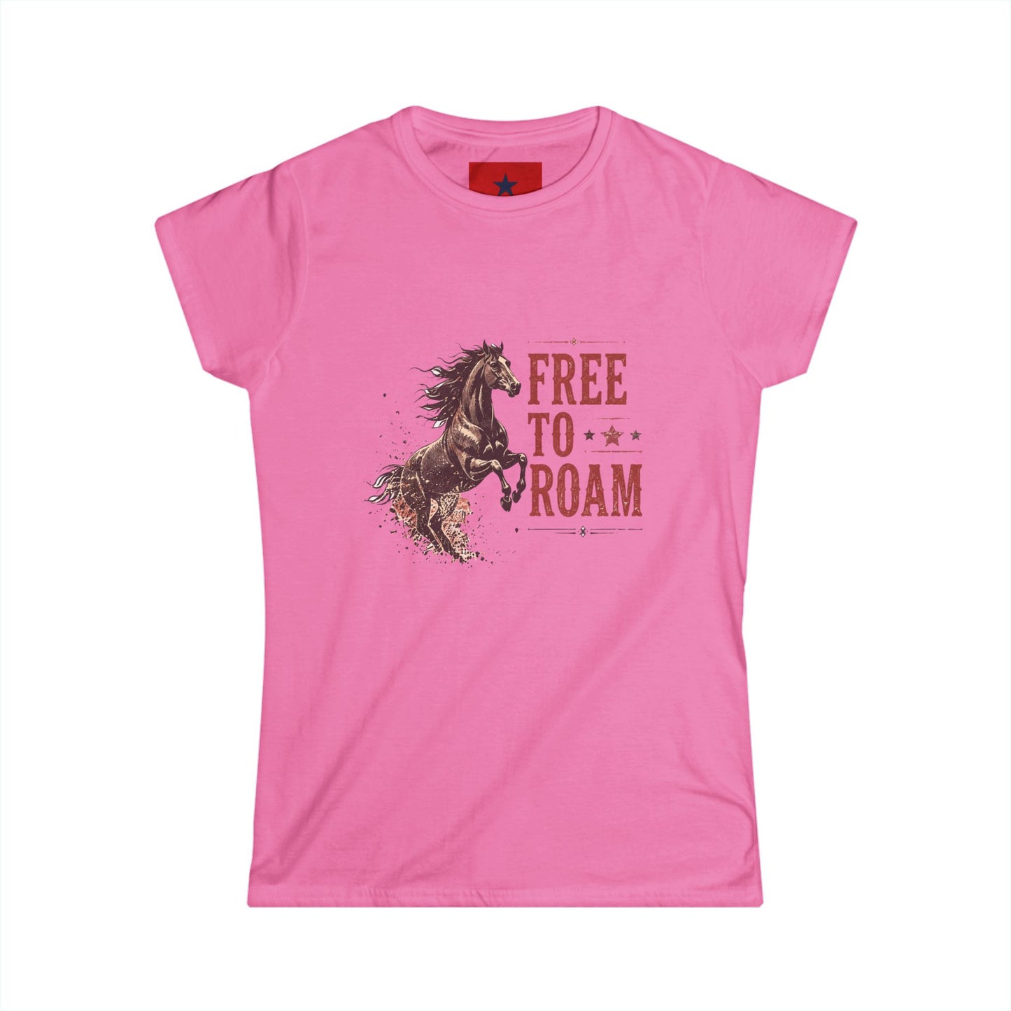 Free to Roam Horse Graphic Tee — Women's Casual Western T-Shirt
