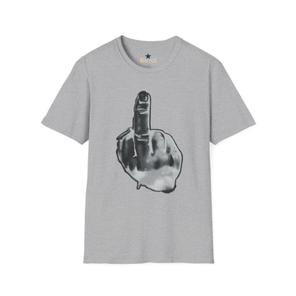 Revotees Graphic Grayscale Middle Finger Design T-Shirt - alternate view 4