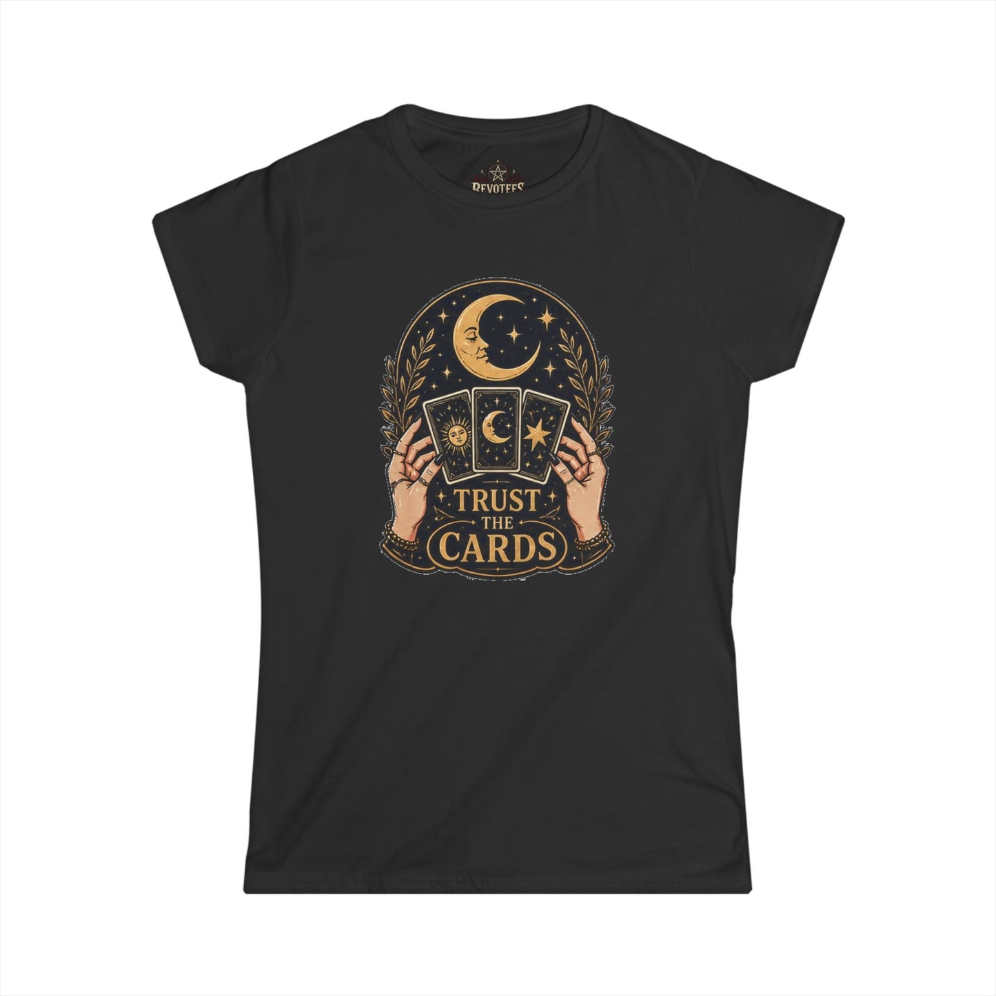 Tarot Tee — "Trust the Cards" Women's Spiritual Graphic T-Shirt