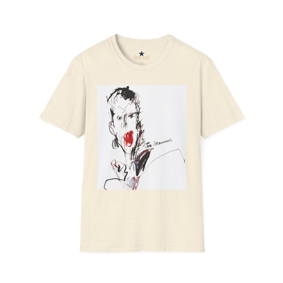 Revotees The Clash Joe Strummer by Ray Lowry Unisex Softstyle T-Shirt - alternate view 5