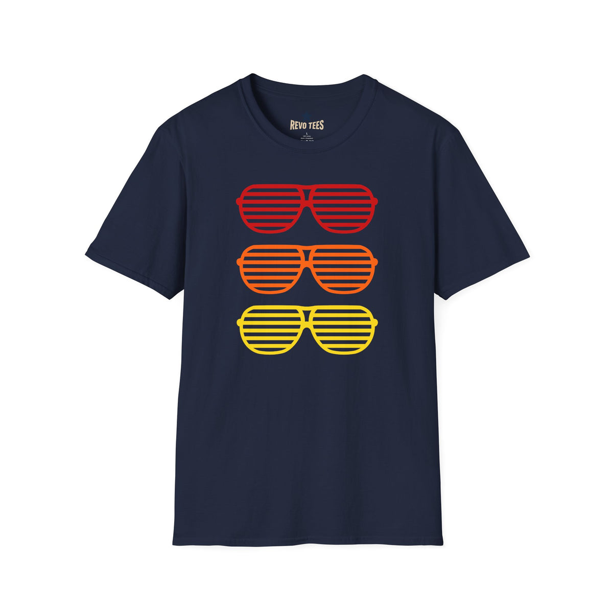Revotees Retro Shutter Shades Gradient Graphic T-Shirt - alternate view 10