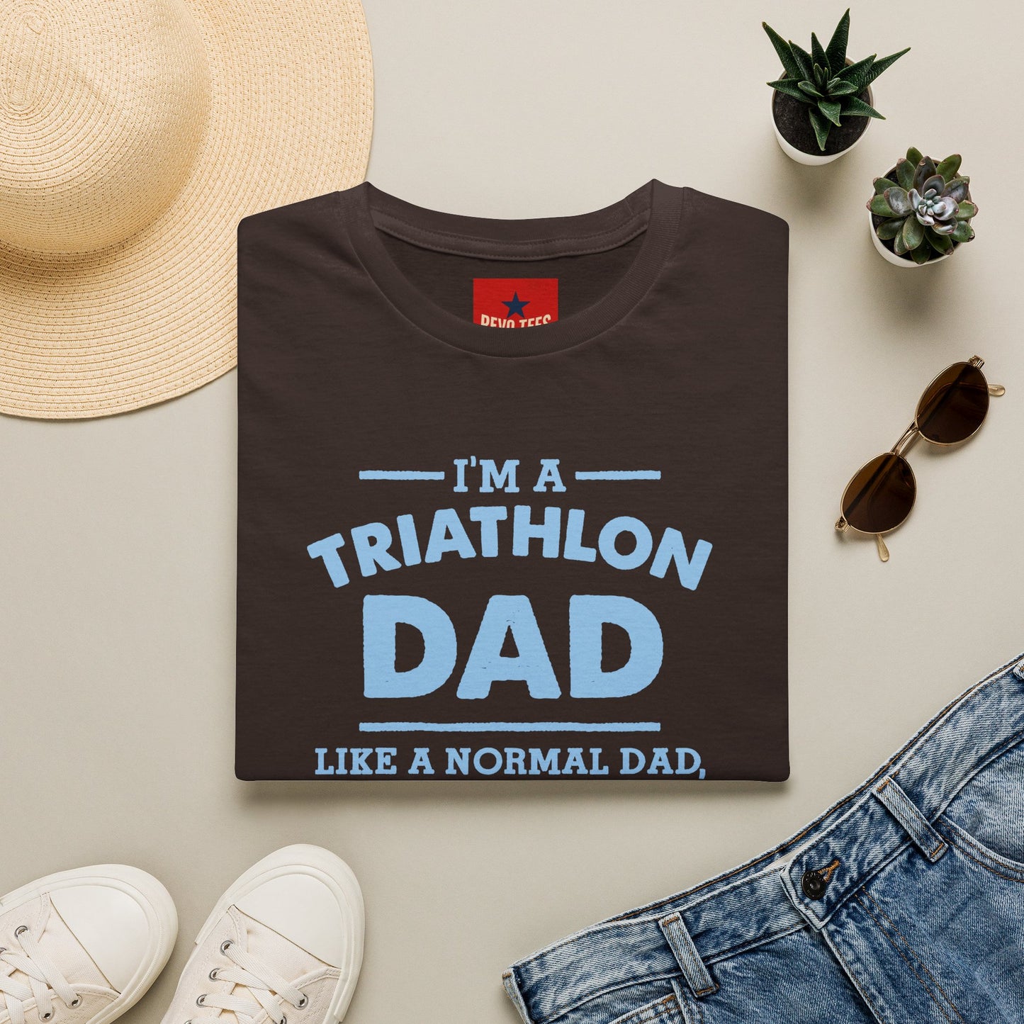 Triathlon Dad T-Shirt — "I'm a Triathlon Dad Like a Normal Dad, Just Way More Awesome"