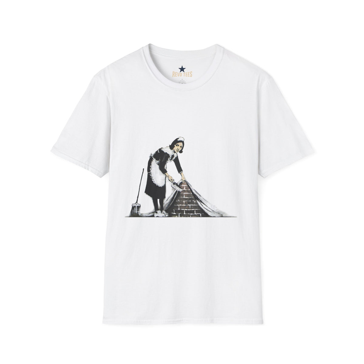 Revotees Banksys Maid Street Art Banksy Inspired Housecleaning Graphic T-Shirt - alternate view 2