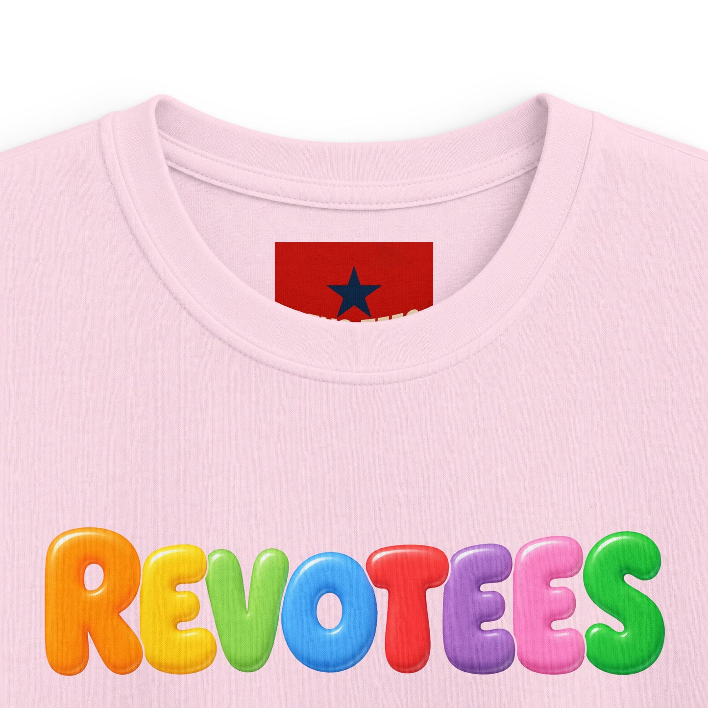 Kids Tee — Colorful 'REVOTEES' Bubble Letter Shirt for Children