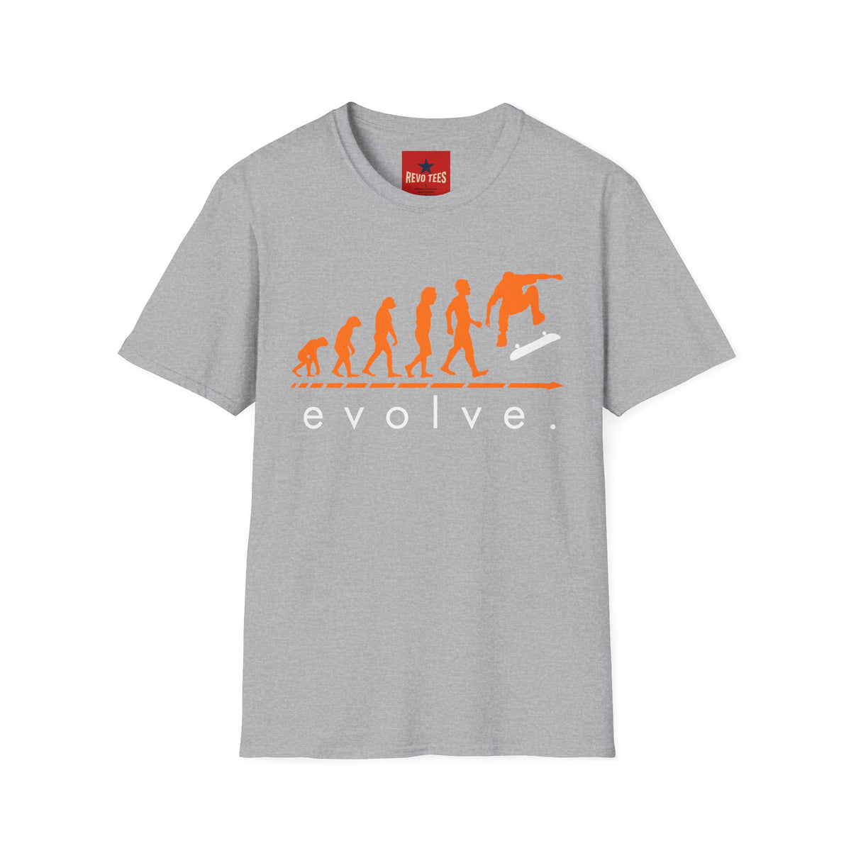 Revotees Skateboard Evolution Evolve Graphic for Skateboarders T-Shirt - alternate view 3