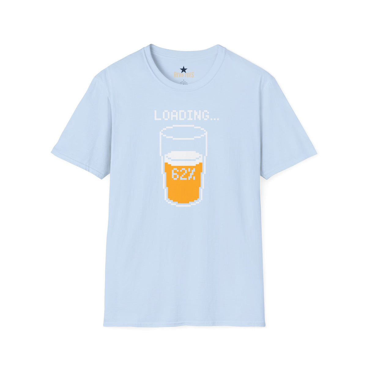 Revotees Beer Loading 62 Funny Pixel Pint Graphic for Beer Lovers T-Shirt - alternate view 6