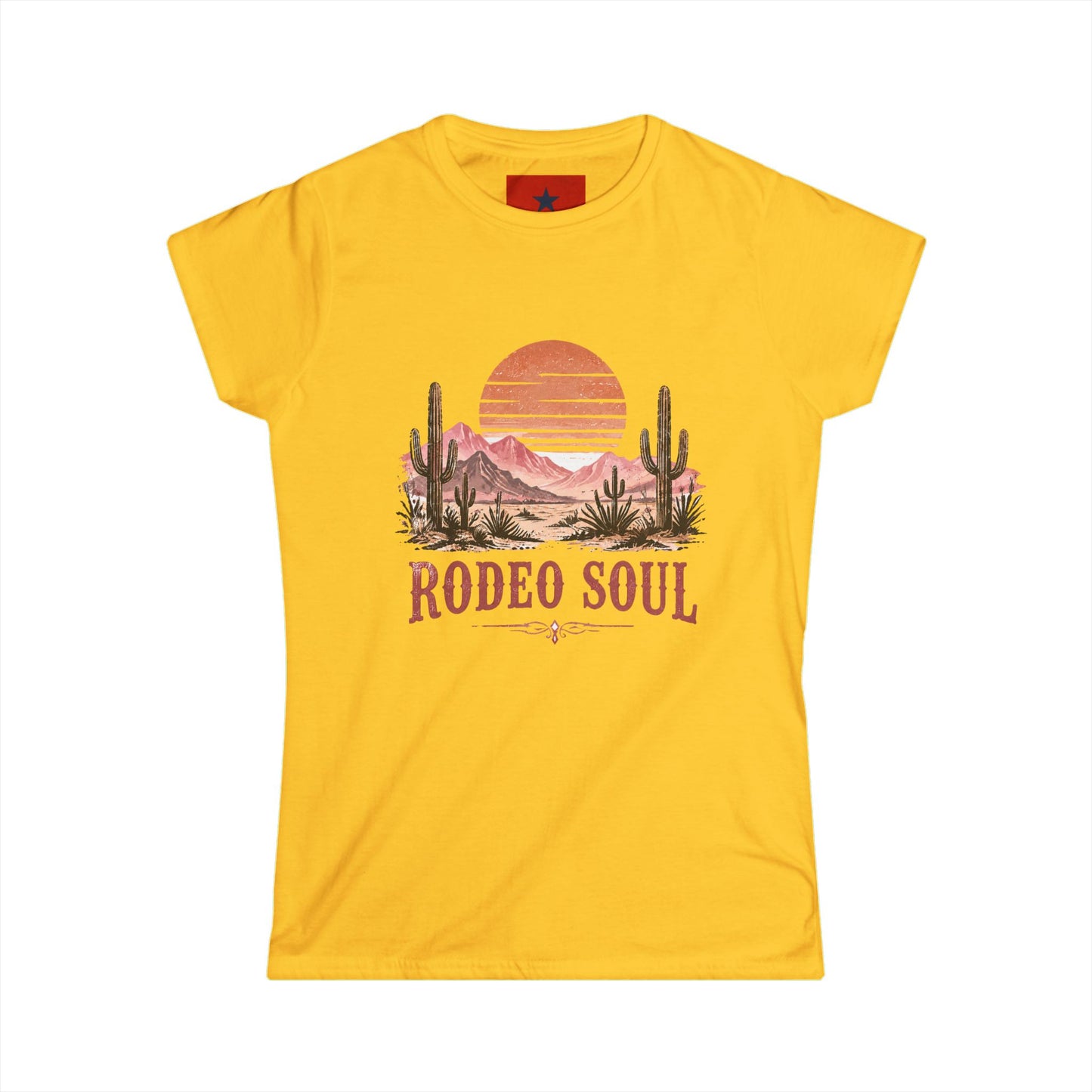 Rodeo Soul Women's Tee — Western Desert Sunset Graphic Shirt