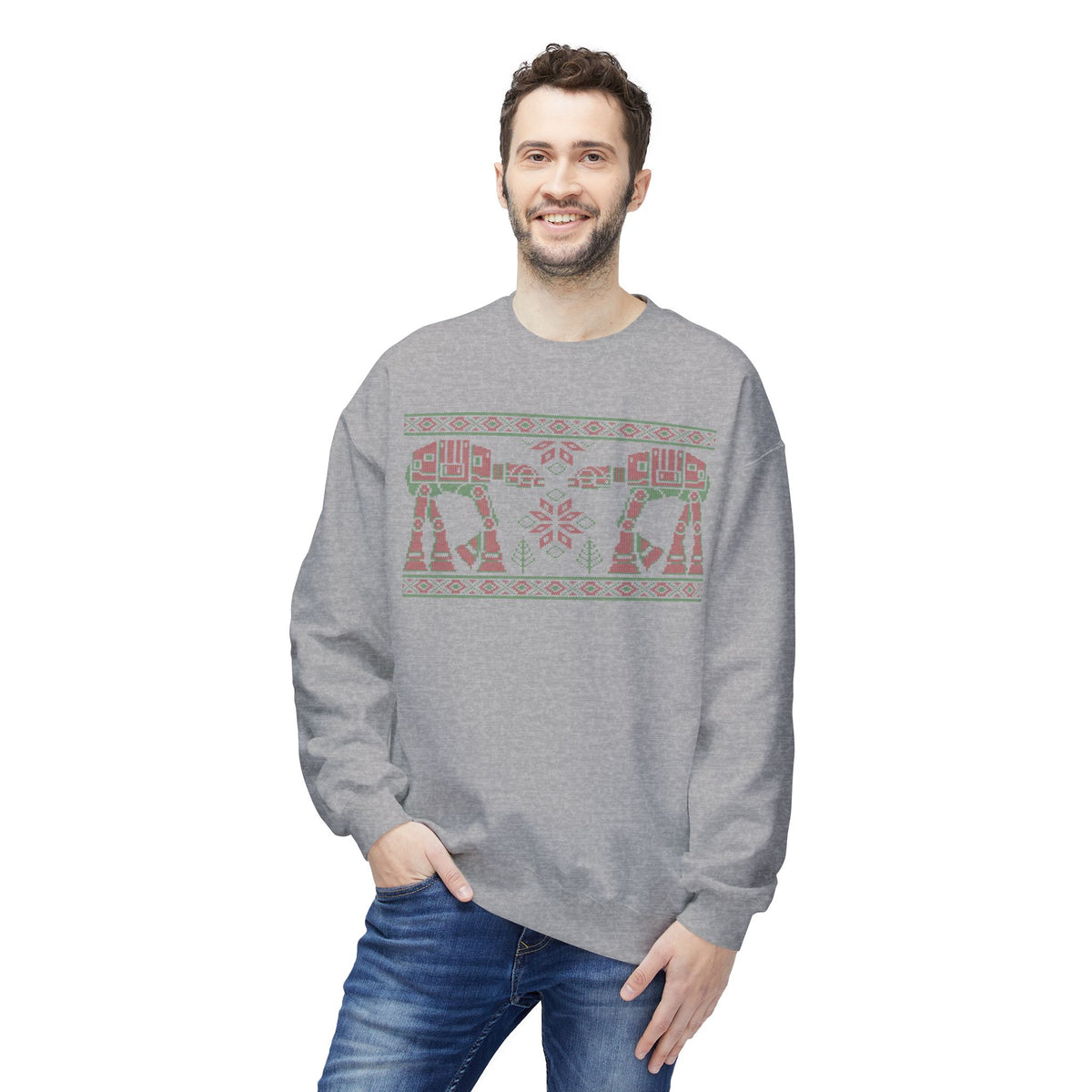 Star Wars AT-AT Holiday Sweater Crewneck Sweatshirt
