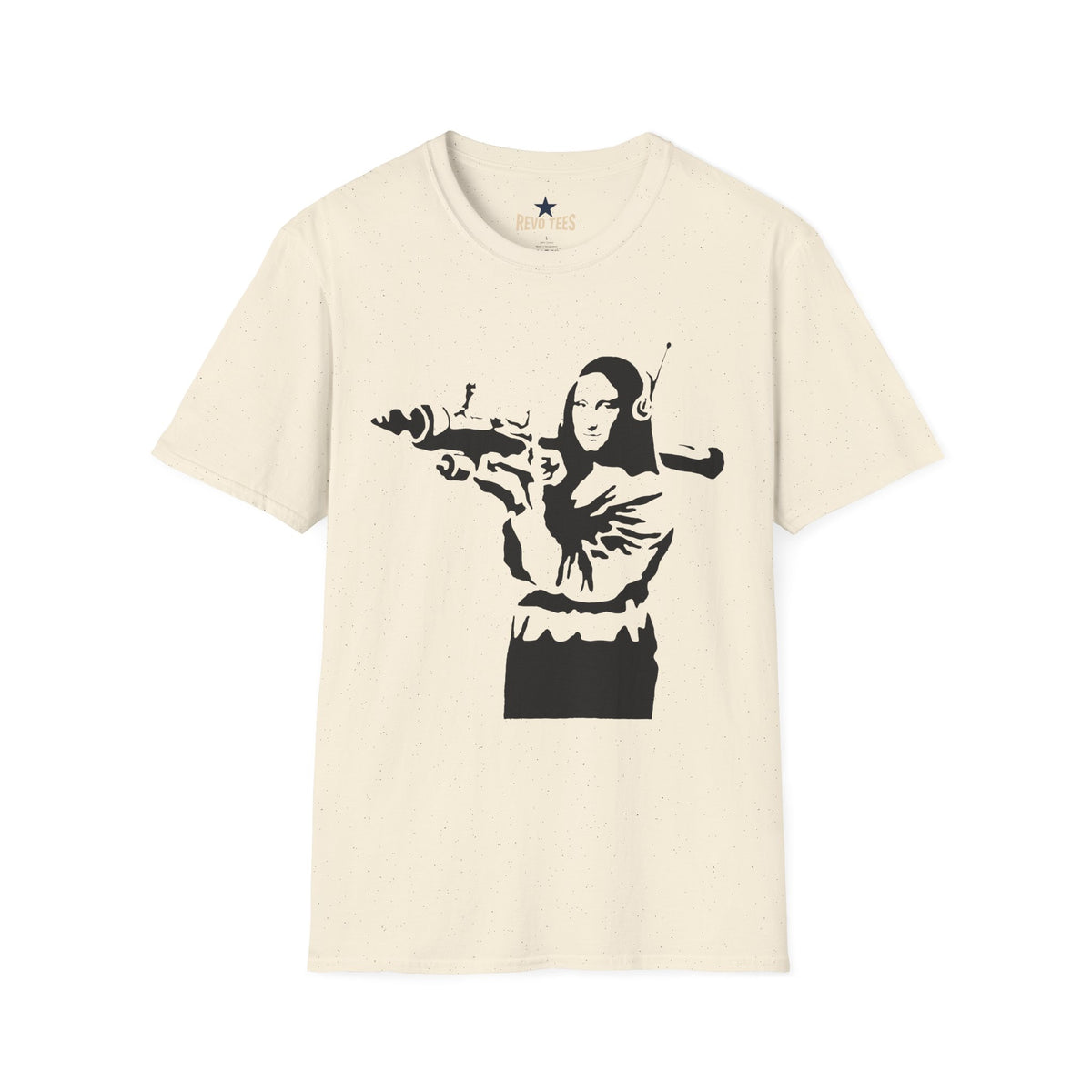 Revotees Banksy Mona Lisa Spray Paint Street Art Parody T-Shirt - alternate view 4