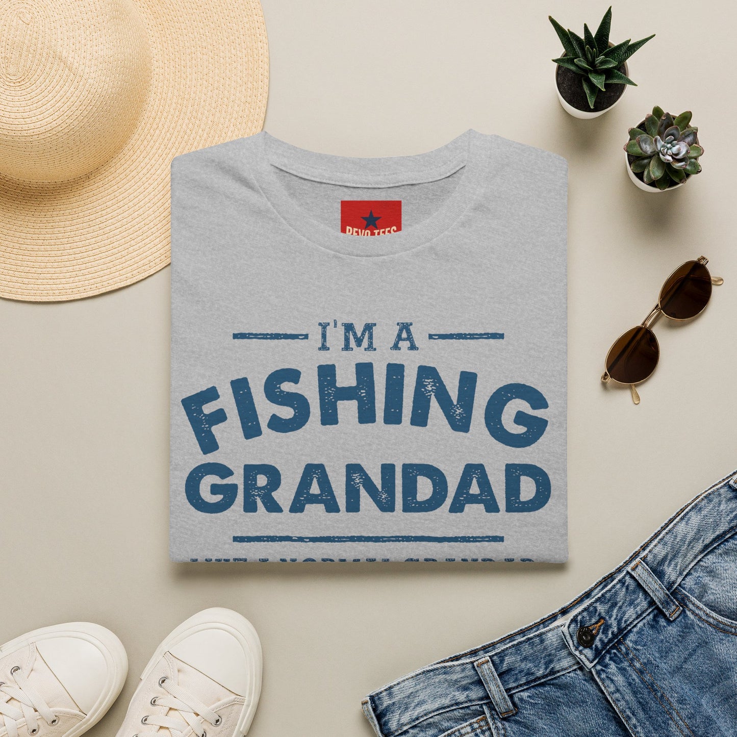 Fishing Grandad T-Shirt — "I'm a Fishing Grandad" Graphic Tee for Proud Grandpa, Father’s Day Gift
