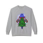 Astronaut Santa Pouncing on a Christmas Tree Crewneck Sweatshirt