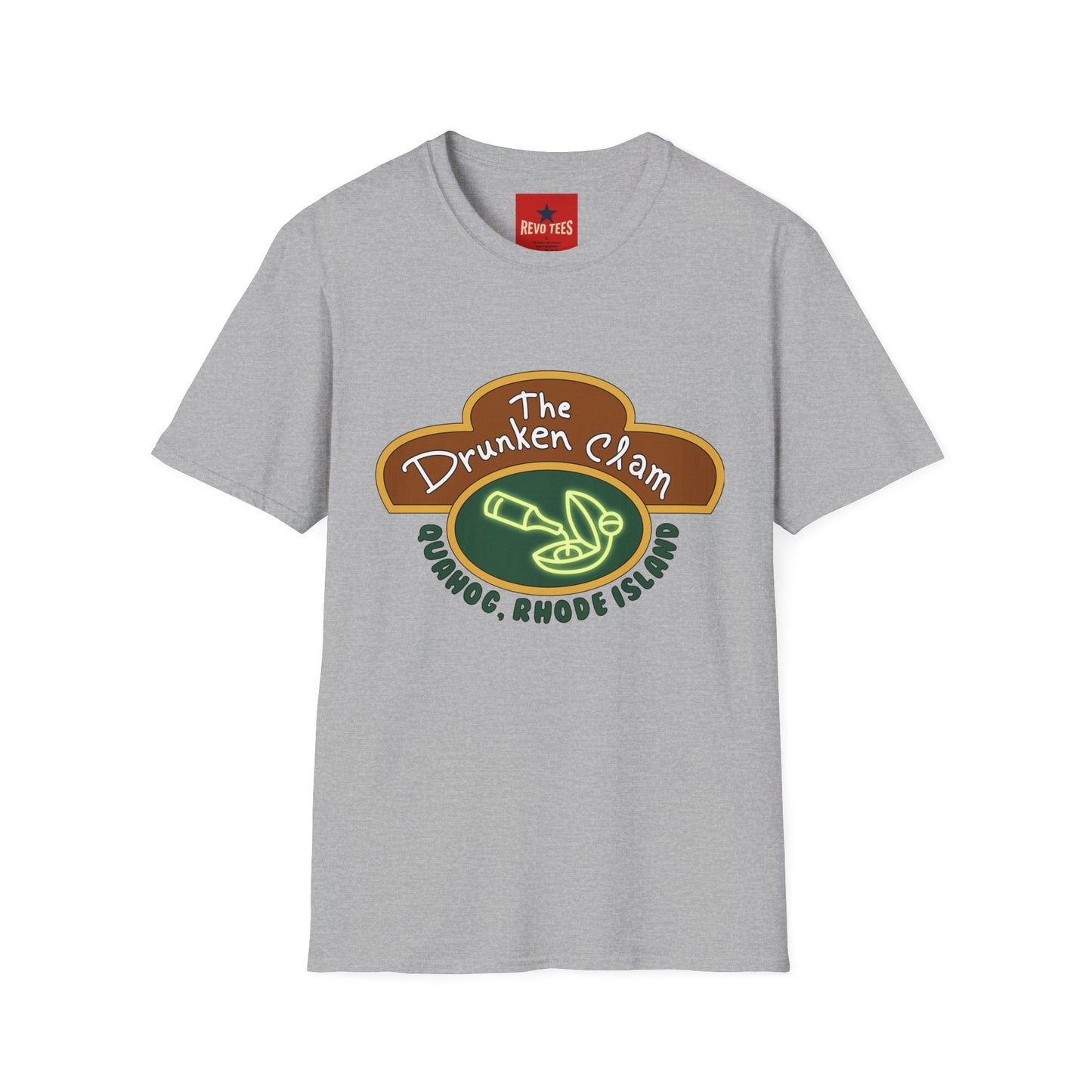 T-Shirt — The Drunken Clam Providence RI Vintage Neon Bar Logo
