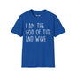 Revotees Graphic I Am the God of Tits and Wine Funny Slogan for Wine Lovers Bachelorette Gifts T-Shirt - alternate view 7