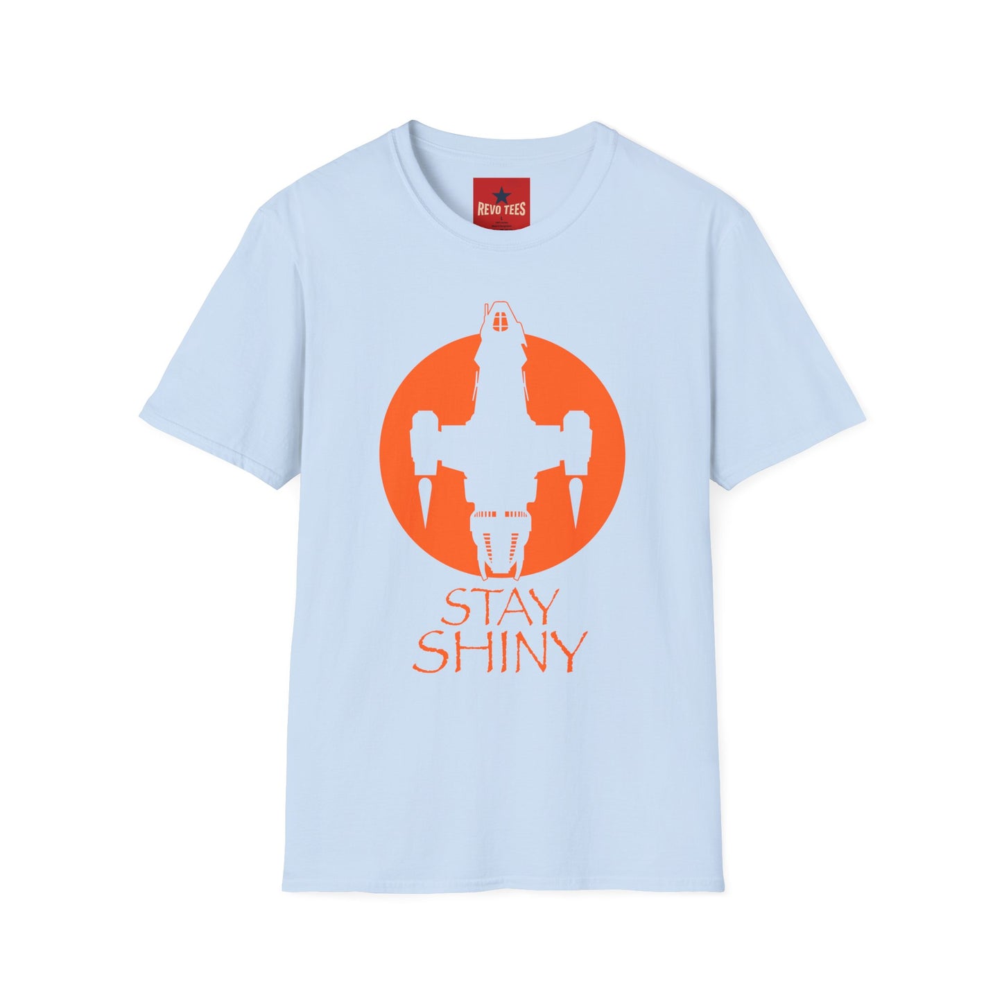 Stay Shiny T‑Shirt — Retro Firefly Ship Graphic Tee