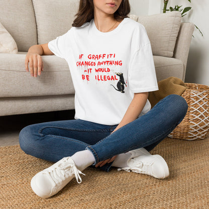 Banksy T-Shirt — 'If Graffiti Changed Anything It Would Be Illegal' Banksy-Style Street Art Tee