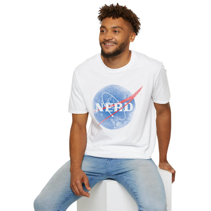 Nerd Space Logo T‑Shirt — Retro NASA-Inspired Graphic Tee