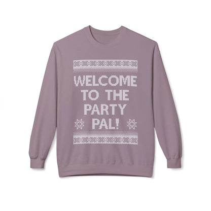 "Welcome to the Party Pal!" Holiday Ugly Sweater Design Crewneck Sweatshirt