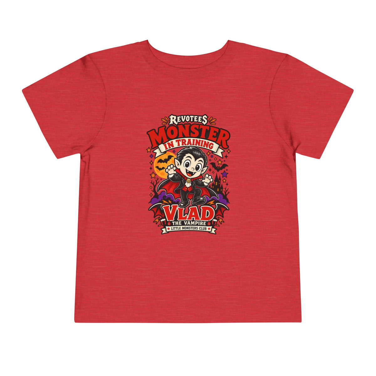 REVOTEES Toddler Monster In Training Tee — 'Vlad the Vampire' Halloween Kids Shirt