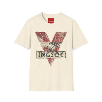 Dystopian 'INGSOC' Vintage Graphic T‑Shirt