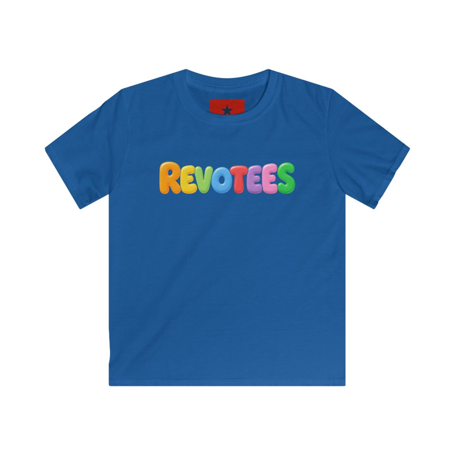 Kids Tee — Colorful 'REVOTEES' Bubble Letter Shirt for Children