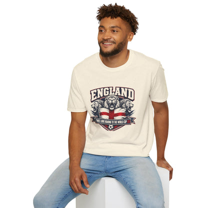 World Cup 2026 England Three Lions — Vintage Three Lions Flag Football Tee