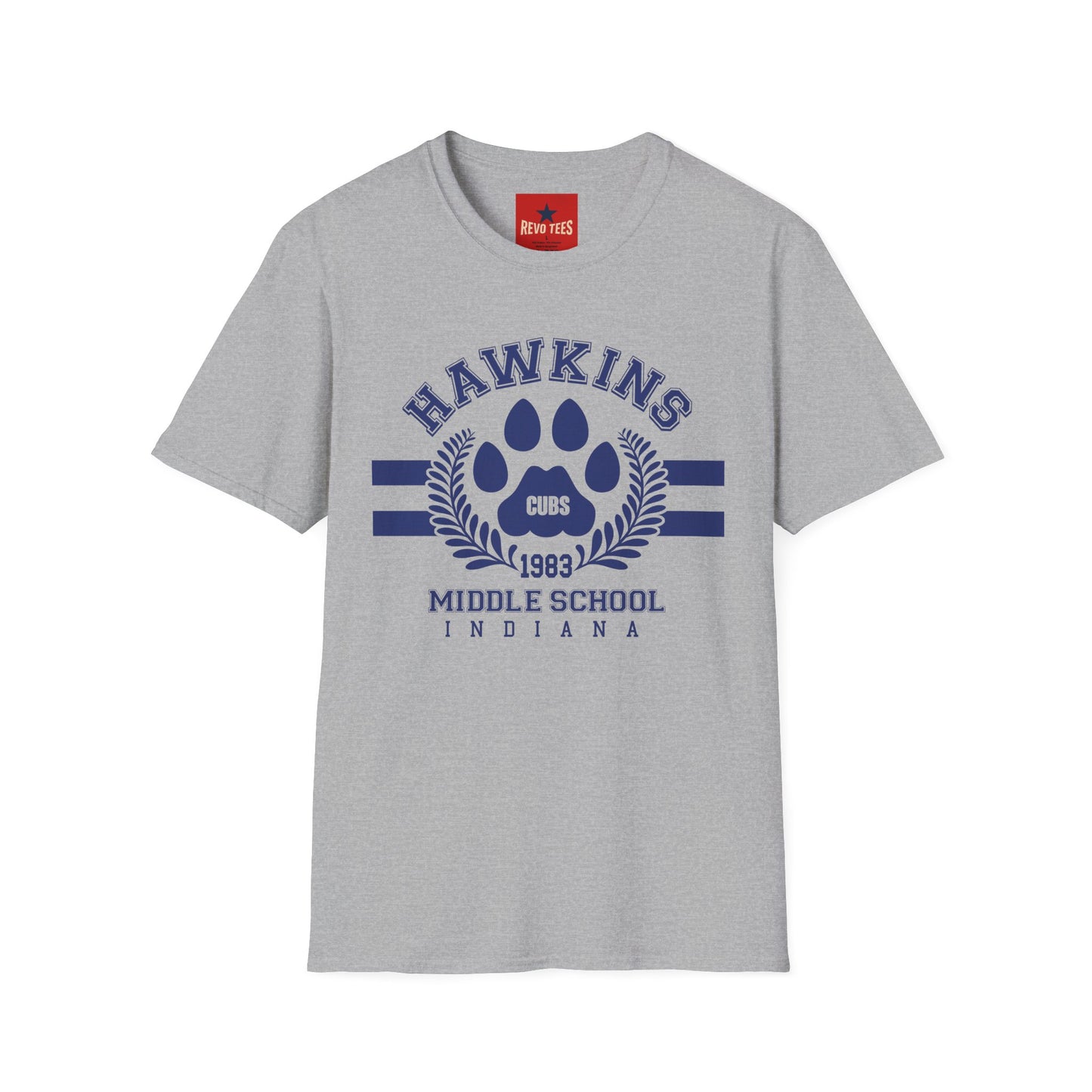 Hawkins Cubs Paw Graphic T-Shirt — Vintage Middle School Spirit Tee