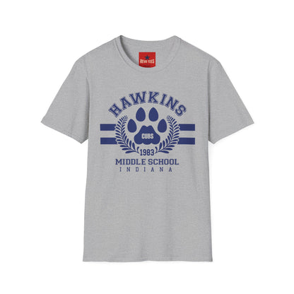 Hawkins Cubs Paw Graphic T-Shirt — Vintage Middle School Spirit Tee