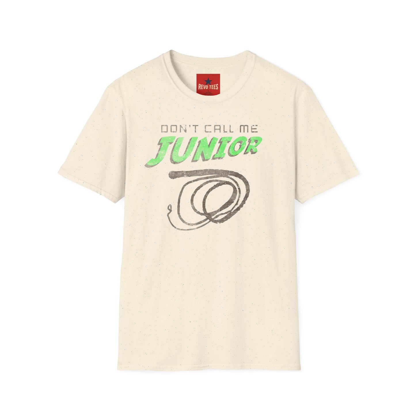 Don't Call Me Junior T-Shirt — Retro Graphic Tee with Green Script