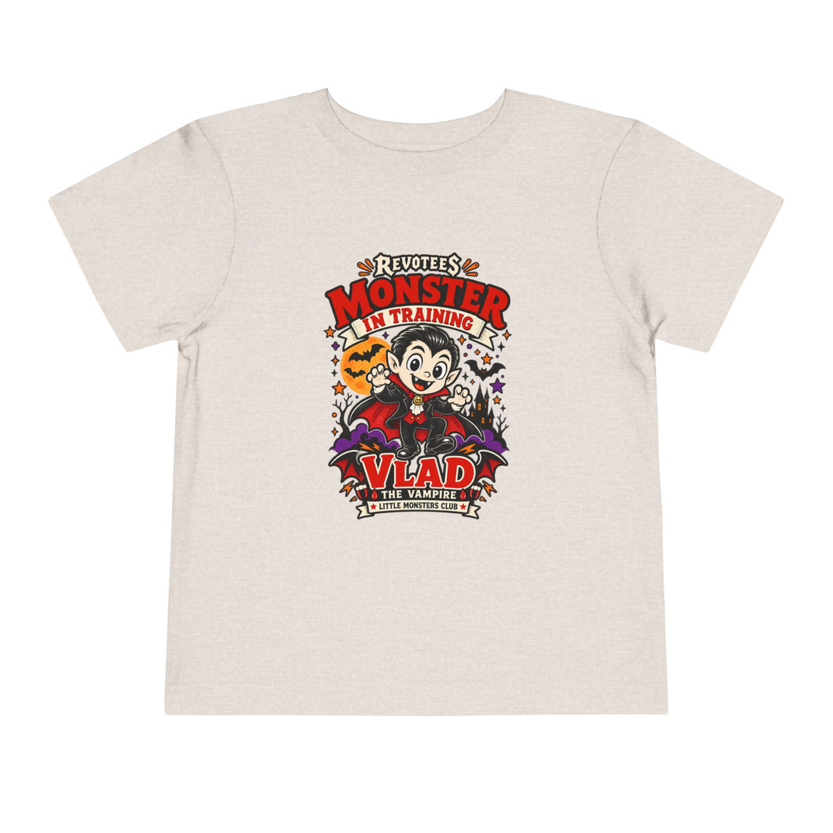 REVOTEES Toddler Monster In Training Tee — 'Vlad the Vampire' Halloween Kids Shirt