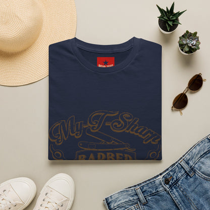Barber Shop Graphic T‑Shirt — 'My T‑Shirt Barber Shop' Vintage Logo Tee