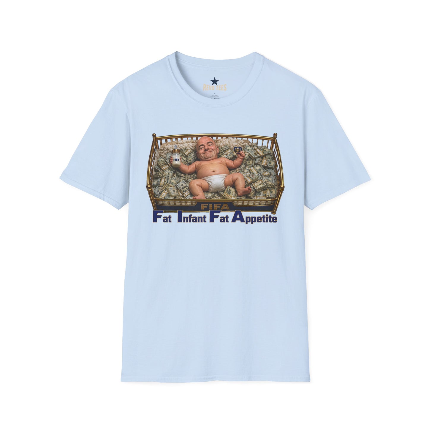 REVOTEES Fat Infant Fat Appetite Graphic T-Shirt — Satirical Tee