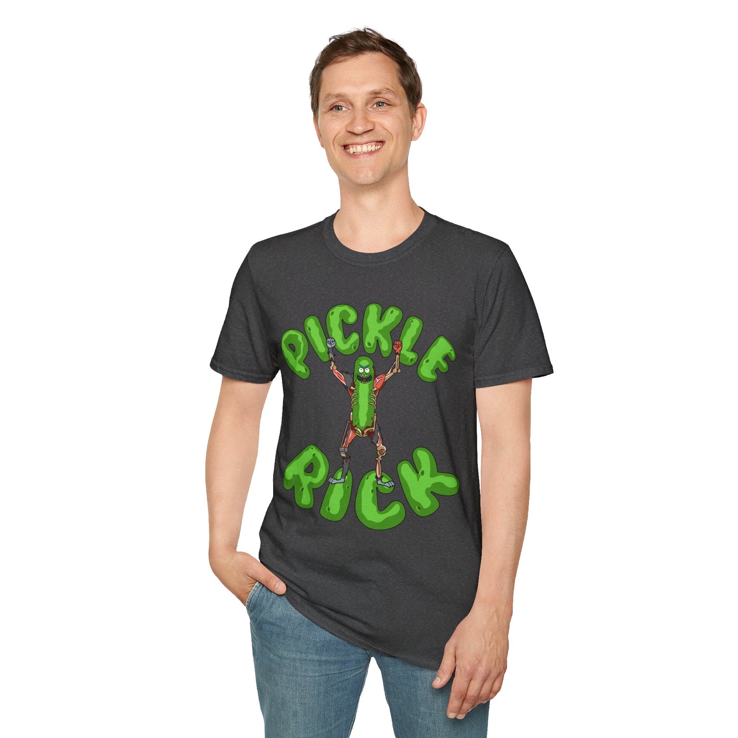 Pickle Rick T-Shirt — Funny Cartoon Pickle Character Tee for Fans & Gifts