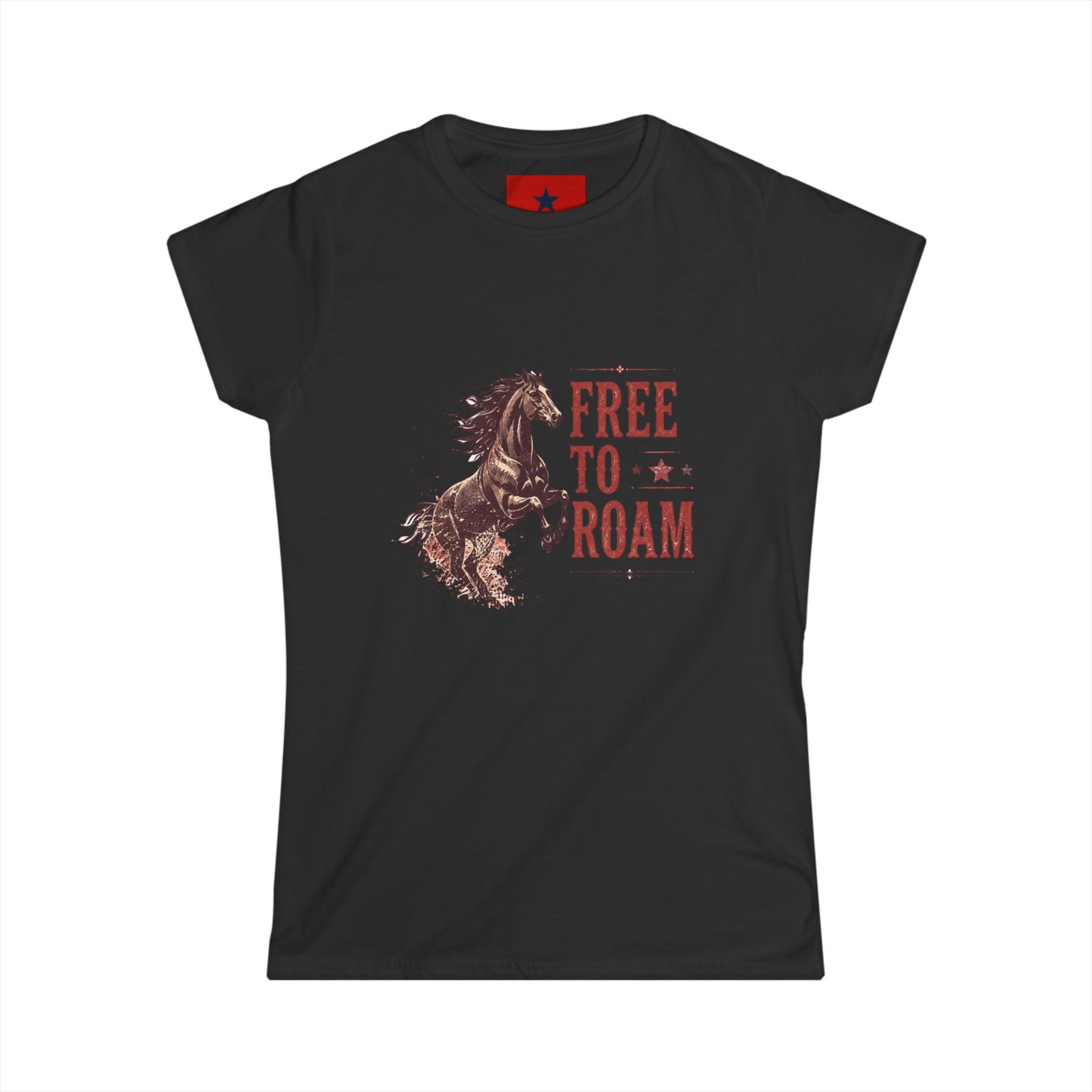 Free to Roam Horse Graphic Tee — Women's Casual Western T-Shirt