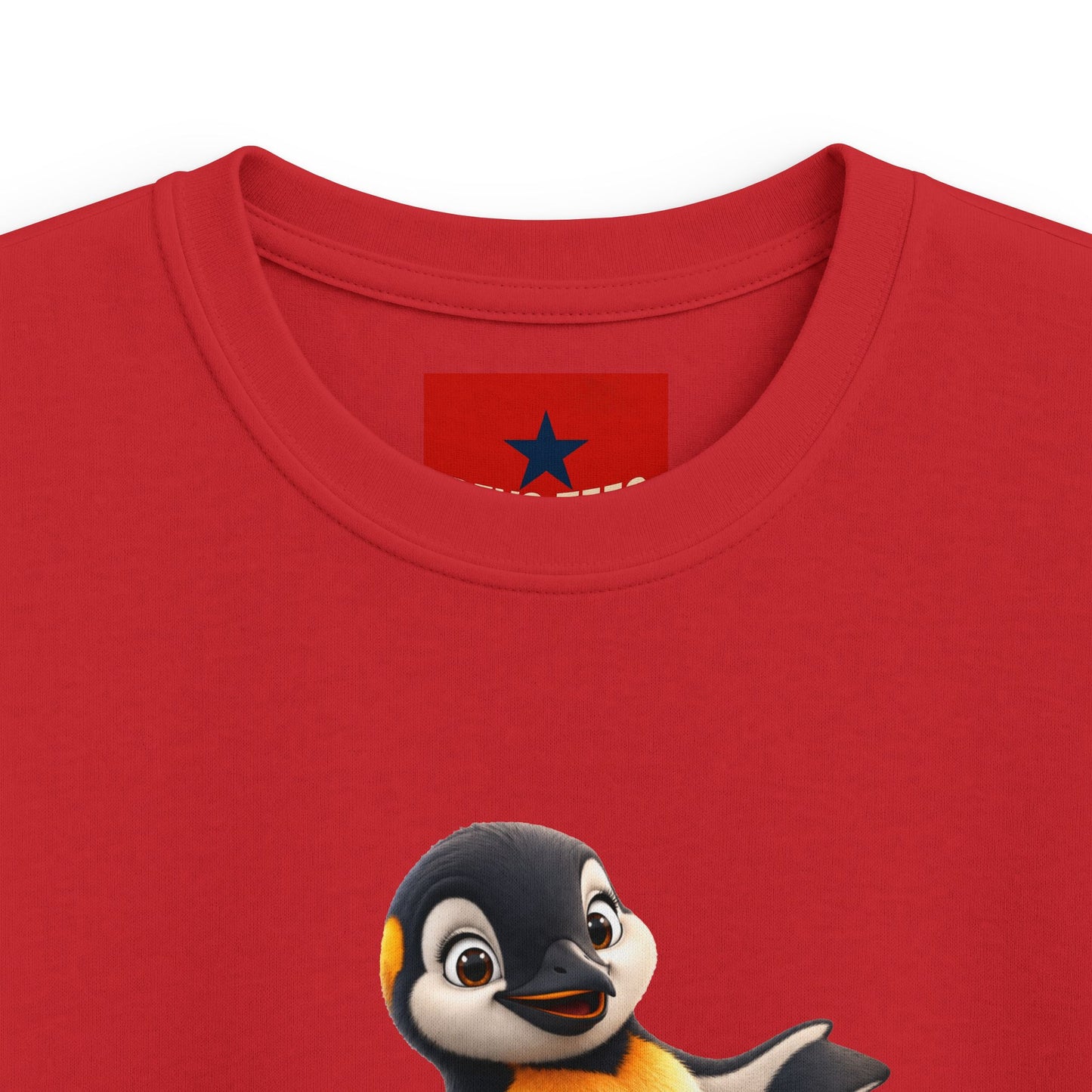 Kids Penguin Graphic Tee — Cute Dancing Penguin Shirt front and back design