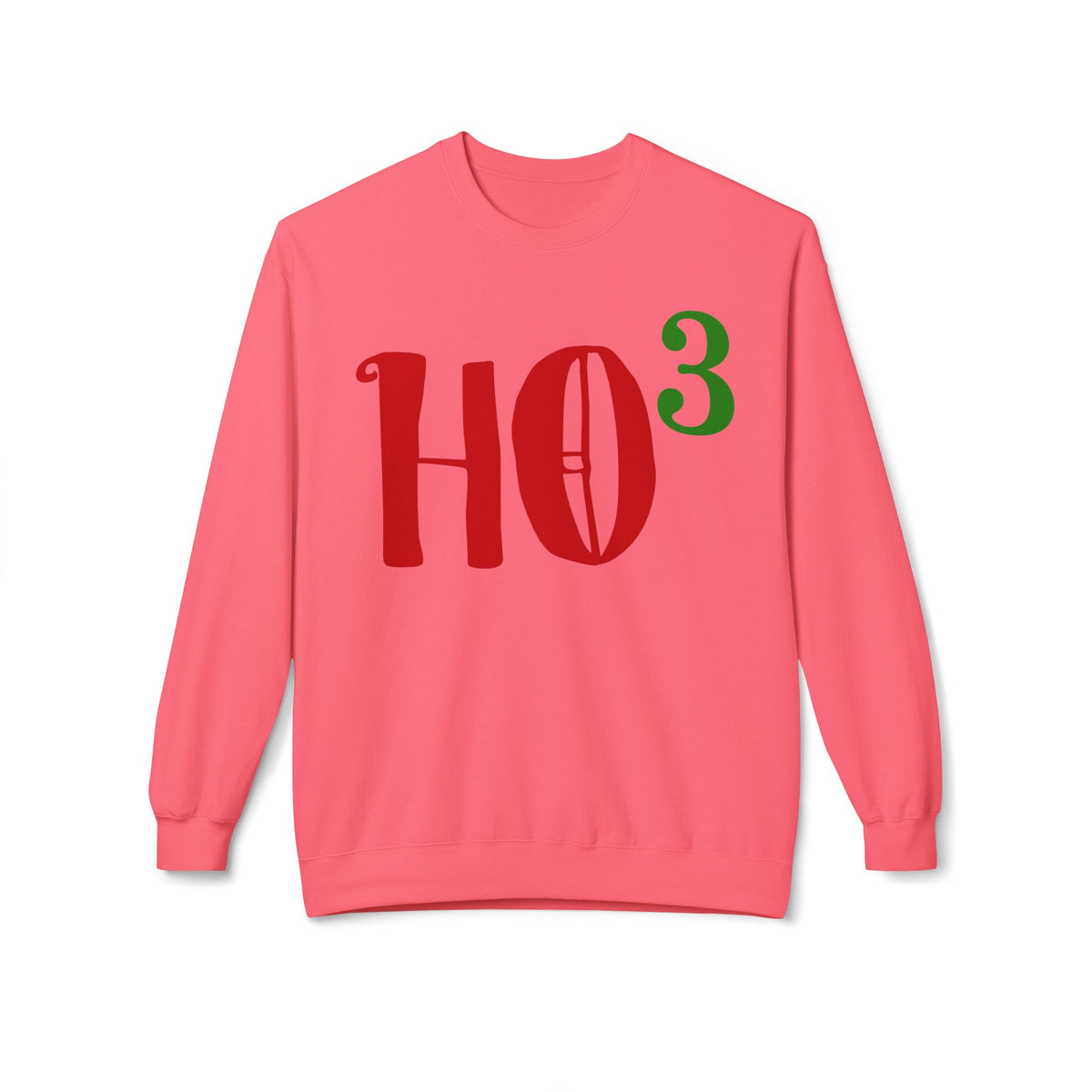 Christmas HO — Festive Red & Green Holiday Crewneck Sweatshirt