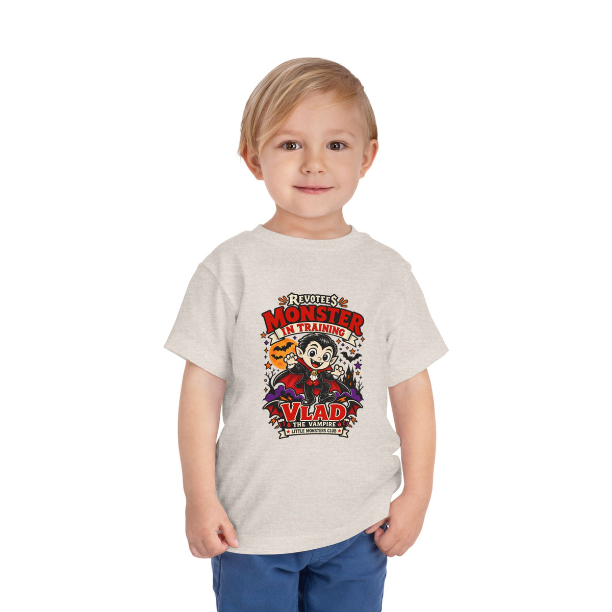 REVOTEES Toddler Monster In Training Tee — 'Vlad the Vampire' Halloween Kids Shirt