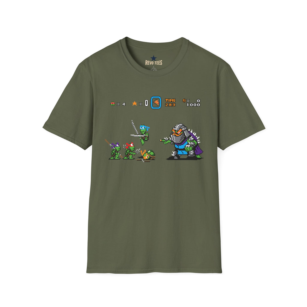Baby Ninja Turtles& Bowser — Retro Arcade Graphic T
