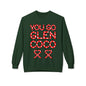 "You Go Glen Coco" Candy Cane Holiday Graphic Crewneck Sweatshirt
