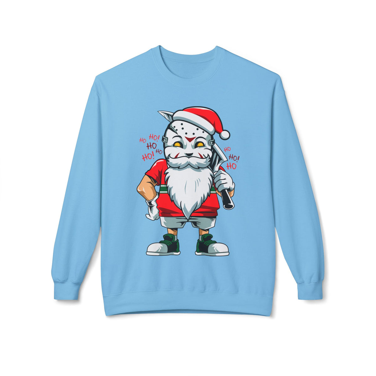 Santa Skull — Edgy Christmas Graphic Crewneck Sweatshirt