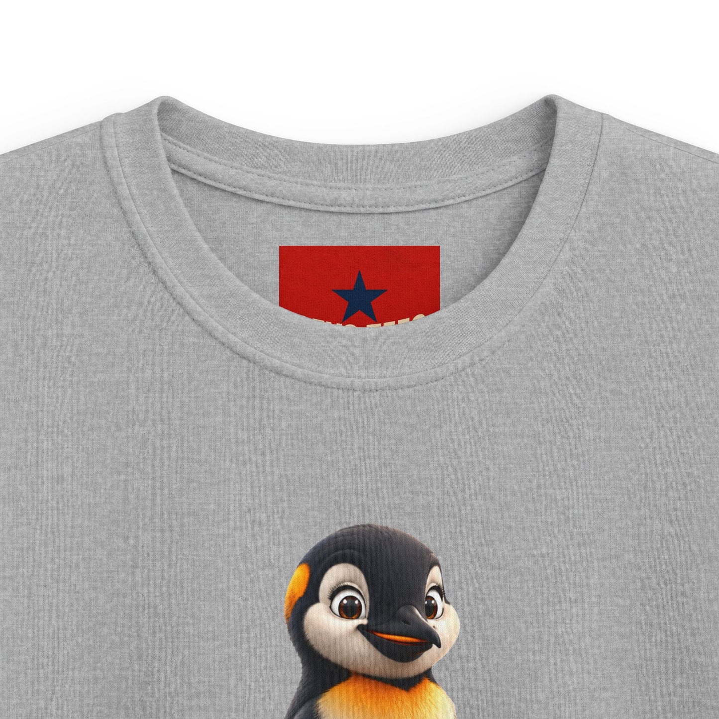 Kids Tee — Cute Pebble Penguin “REVOTEES” Colorful Logo
