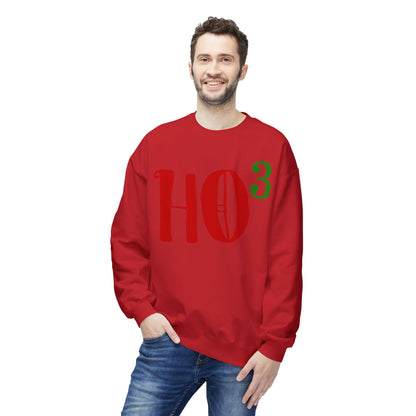 Christmas HO — Festive Red & Green Holiday Crewneck Sweatshirt