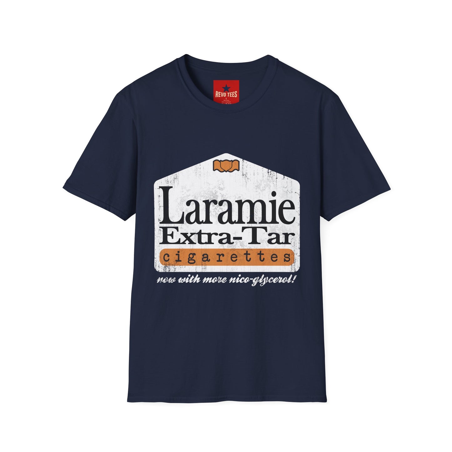 Laramie Vintage Cigarette Logo Tee - Retro Graphic T-Shirt