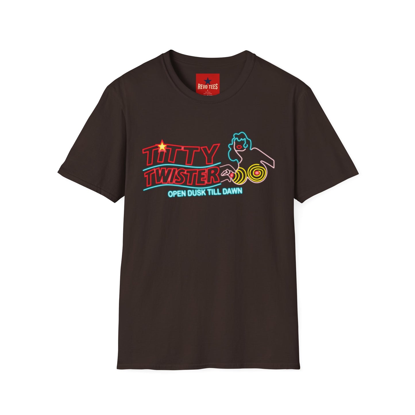 T-Shirt — 'Titty Twister' Neon Logo Tee (Open Dusk Till Dawn)