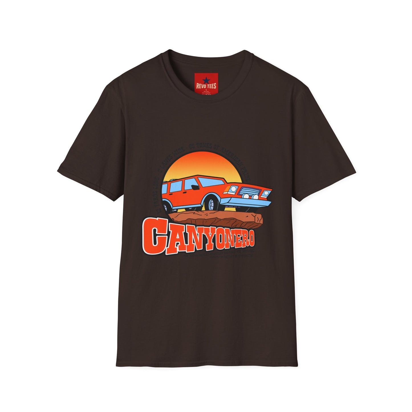 Classic Station Wagon Simpsons Sunset T‑Shirt — “Camping” Vintage Car Graphic