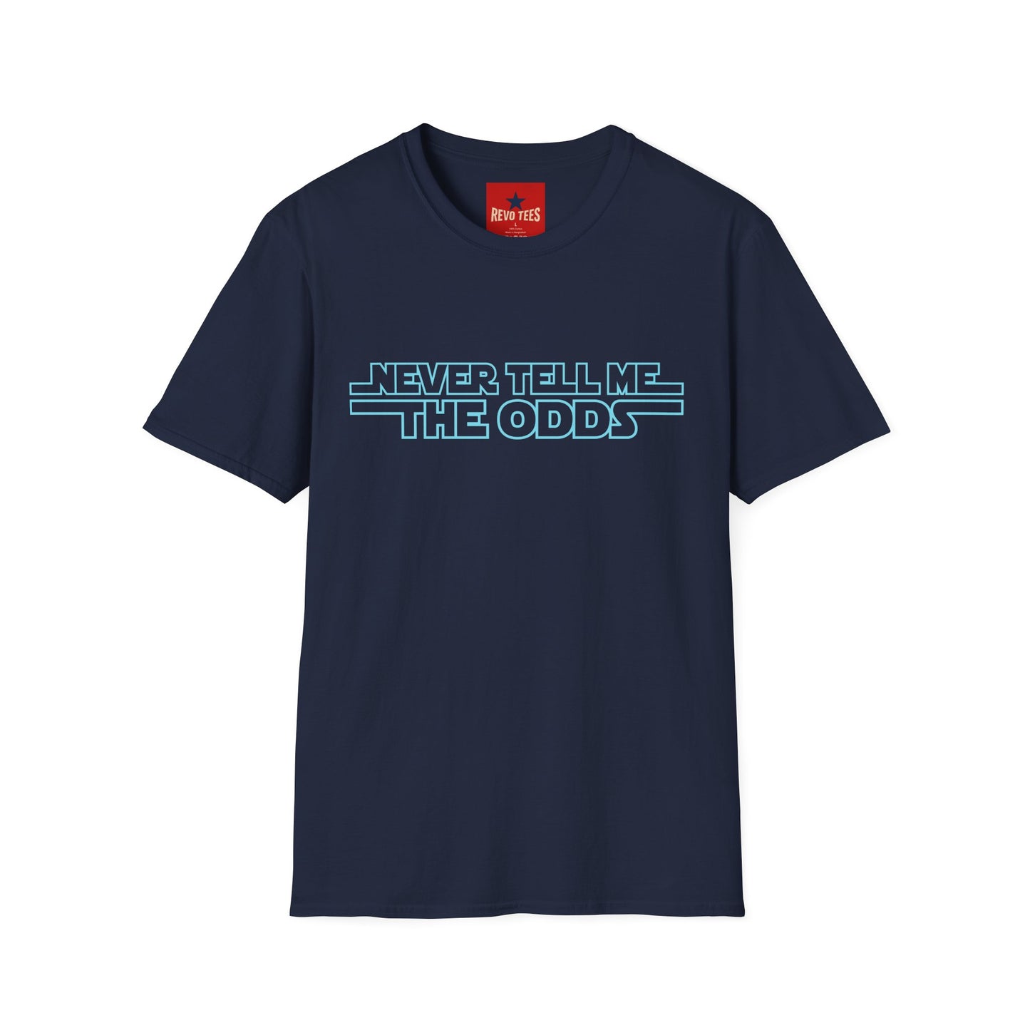 Never Tell Me the Odds T-Shirt — Retro Sci‑Fi Quote Tee