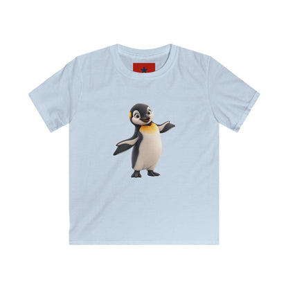 Kids Penguin Graphic Tee — Cute Dancing Penguin Shirt front and back design