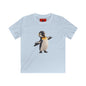 Kids Penguin Graphic Tee — Cute Dancing Penguin Shirt front and back design
